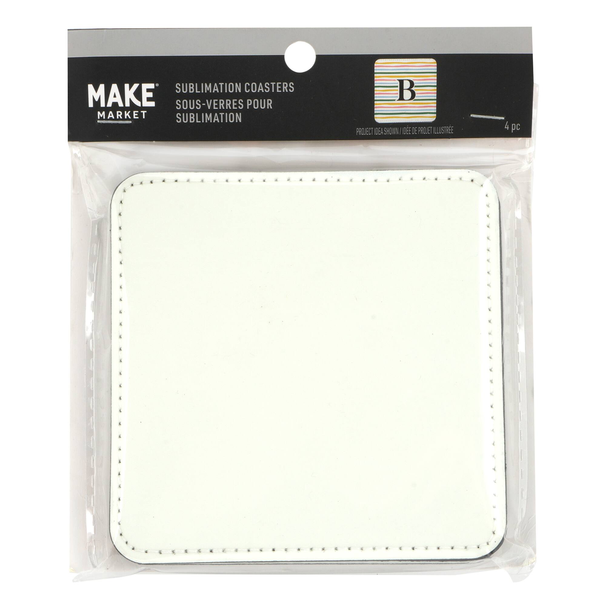 12 Packs: 4 ct. (48 total) 4" x 4" Sublimation Coasters by Make Market®